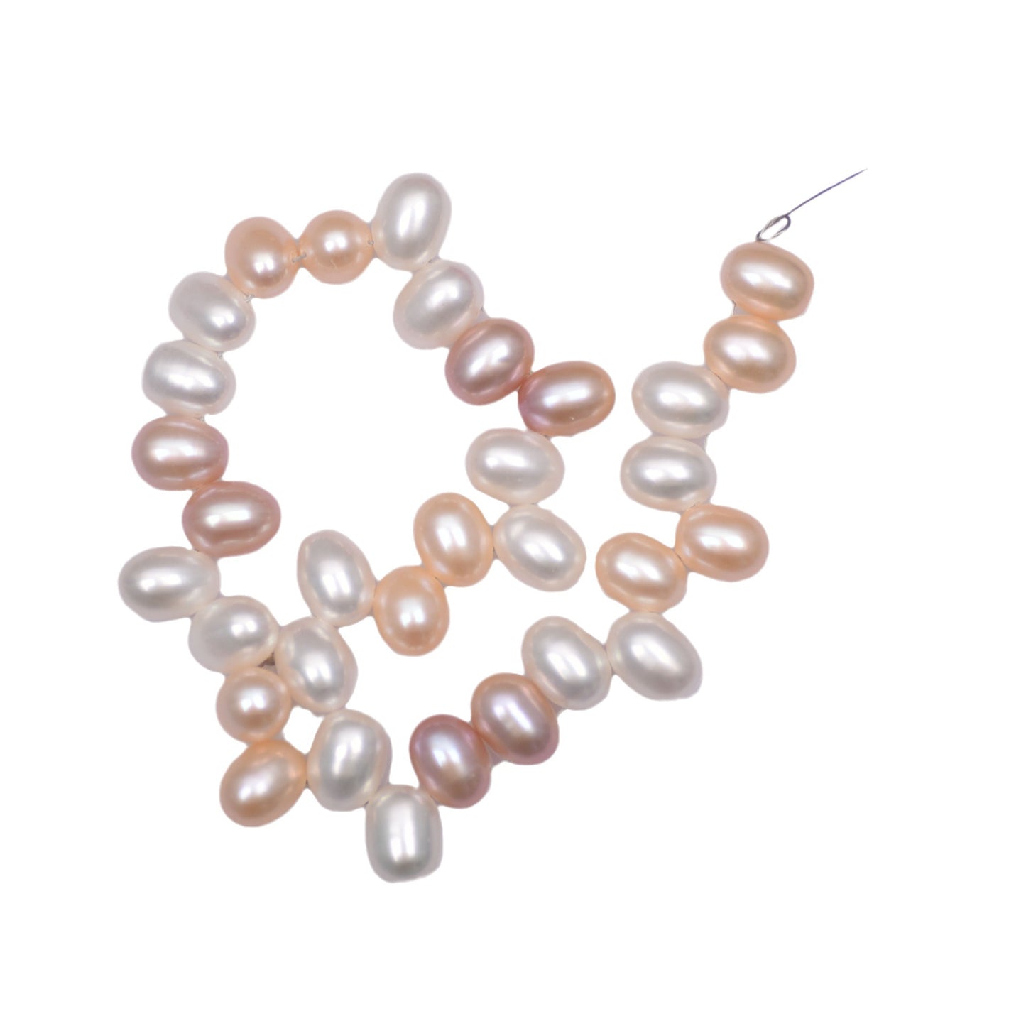 1002 Strong light Panax notogeng natural mixed color rice beads about 7-8mm natural freshwater pearls work in progress diy jewelry accessories