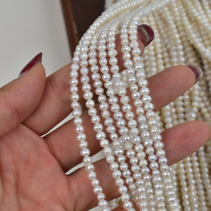 1199 Bulk Spot Wholesale 4-5mm Zhuji Pearl Natural Pearl Necklace Bracelet Semi-finished DIY