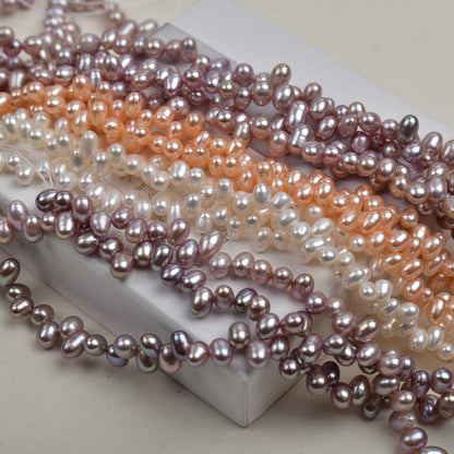 1054 Strong light 4-5mm smooth pearl necklace work in progress Material wholesale