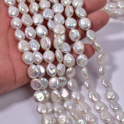 1070 10-11Mm Natural Freshwater Baroque Special-shaped Button Pearl Material