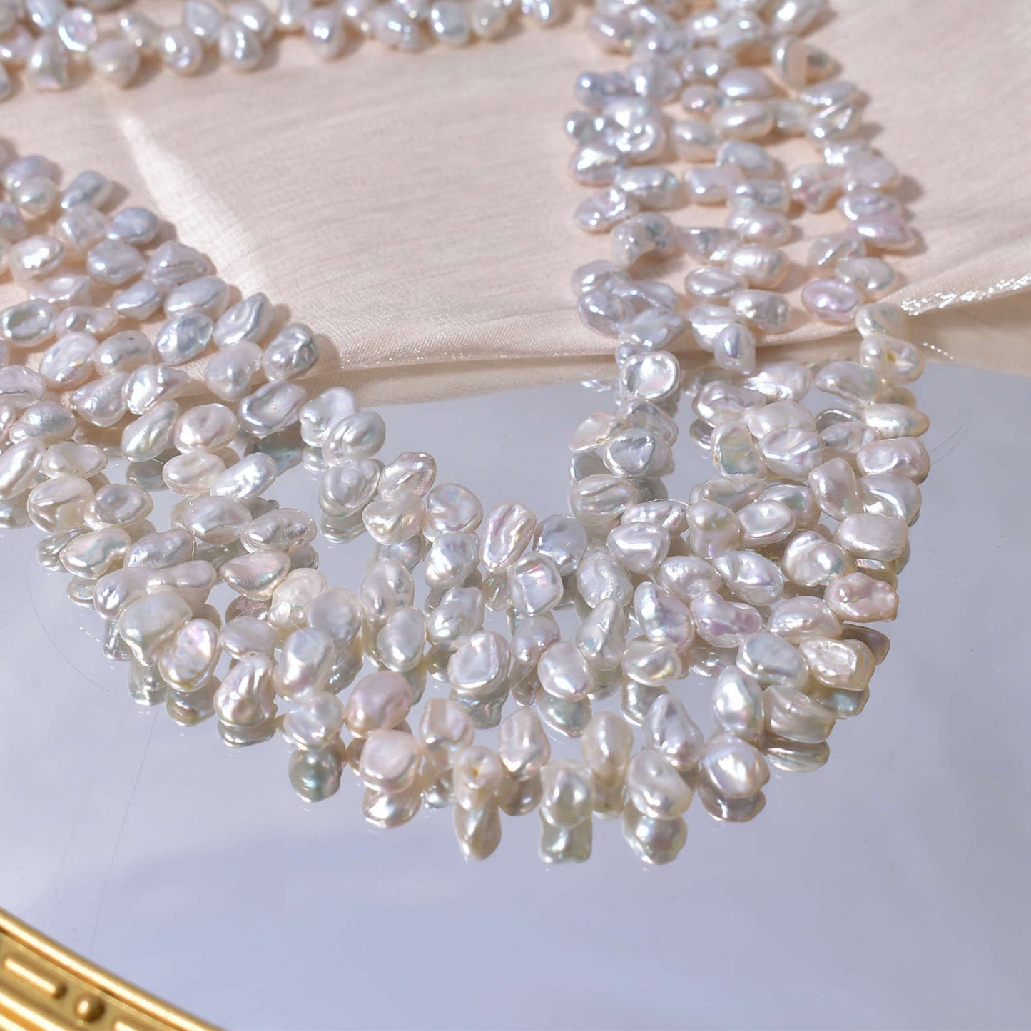 1089 Panax notoginseng natural freshwater pearl about 5-6mm baroque special-shaped pearl