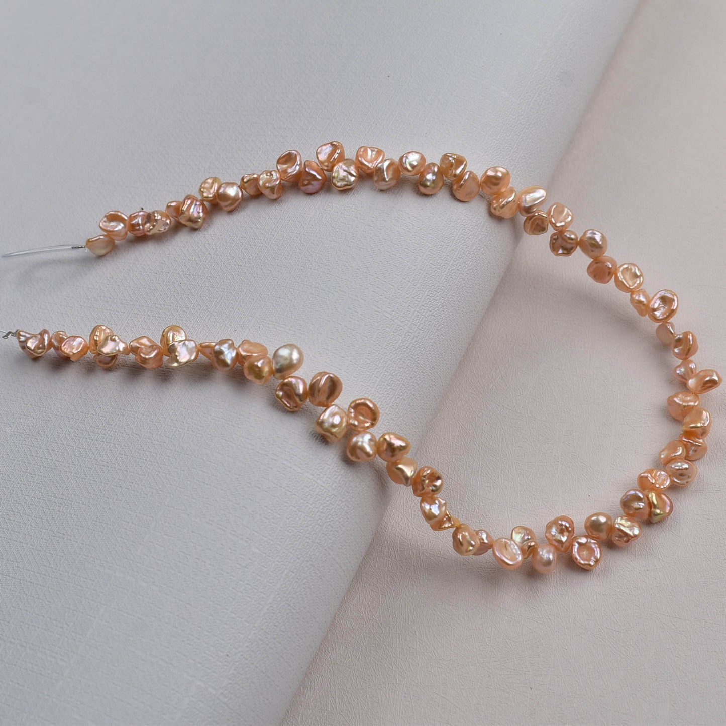 1083 Baroque pink gold 37-hole petal-shaped side hole beads DIY jewelry accessories