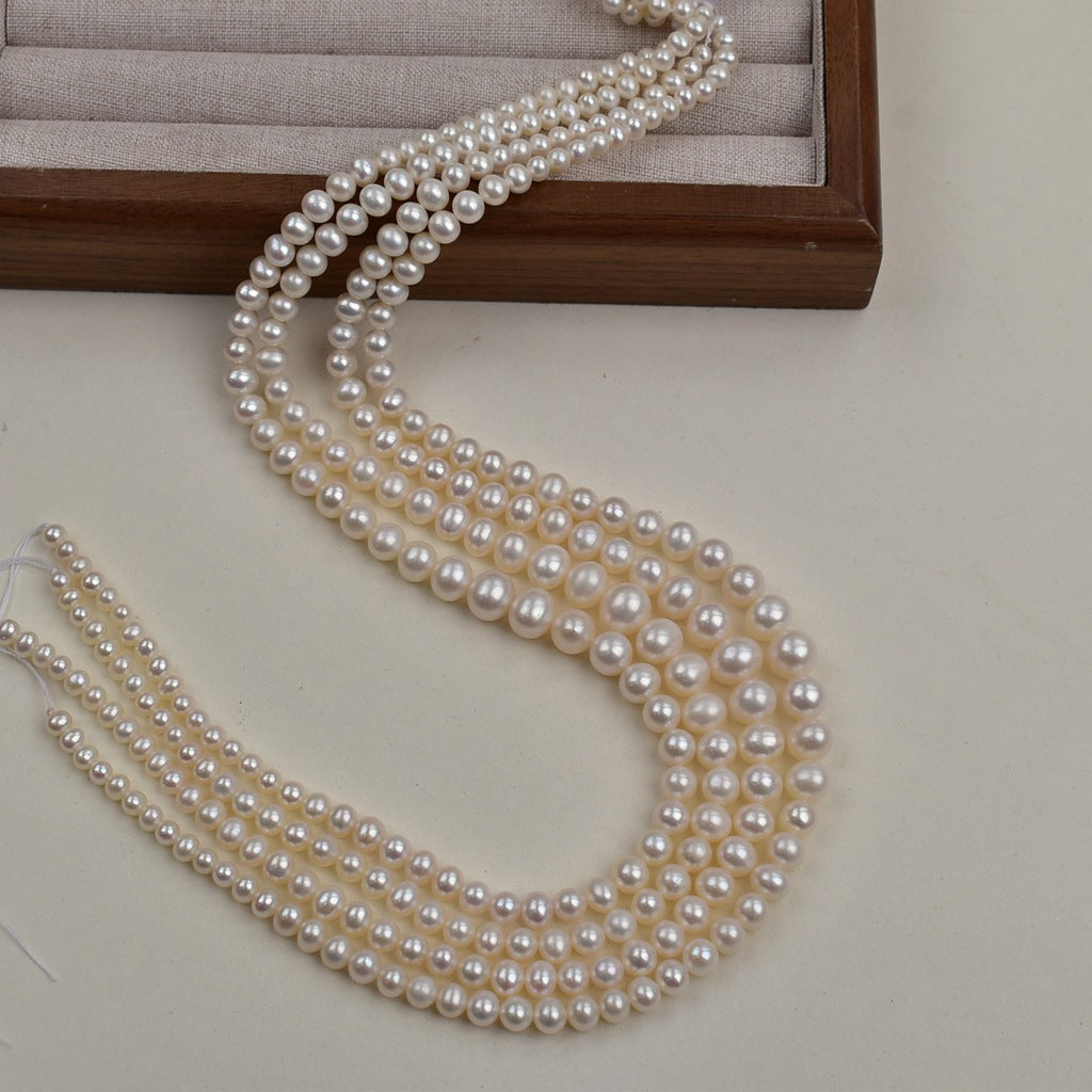 1138 Natural freshwater pearls, necklace work in progress DIY jewelry material