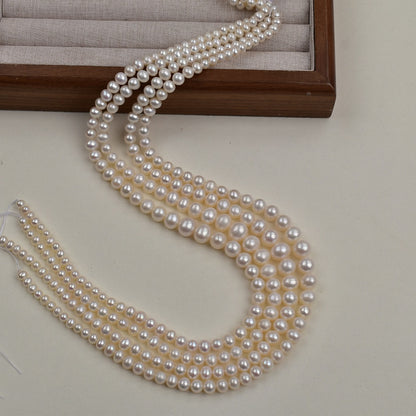 1138 Natural freshwater pearls, necklace work in progress DIY jewelry material