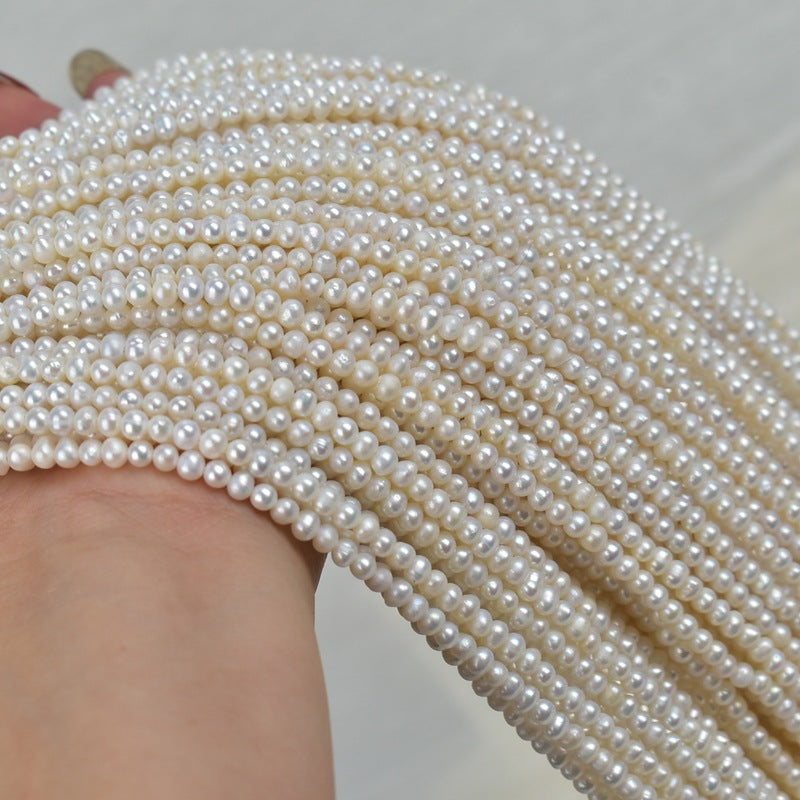 1199 Bulk Spot Wholesale 4-5mm Zhuji Pearl Natural Pearl Necklace Bracelet Semi-finished DIY