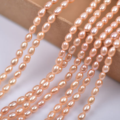 1039  mini beads 3.5mm white pink purple natural freshwater pearls