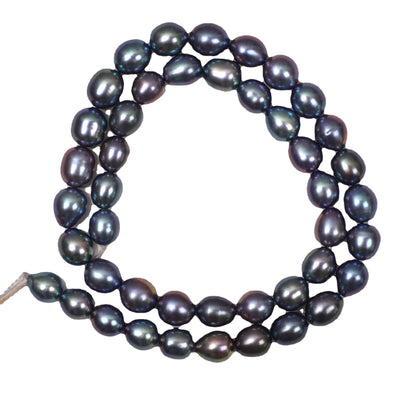 1013 Malachite Green 8-9mm Rice Beads Natural Freshwater Rice Beads Wholesale