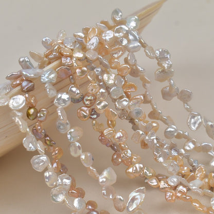 1081 Natural Silver Grey White Gold Panax Notoginseng Petals Baroque Natural Freshwater Pearl