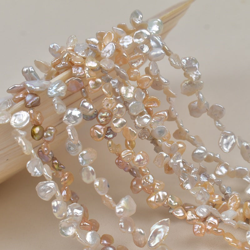 1081 Natural Silver Grey White Gold Panax Notoginseng Petals Baroque Natural Freshwater Pearl