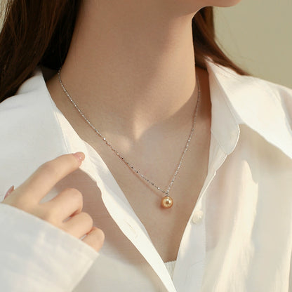 Zhengyuan Single Pearl Pendant Necklace Ladies Exquisite S925 Sterling Silver