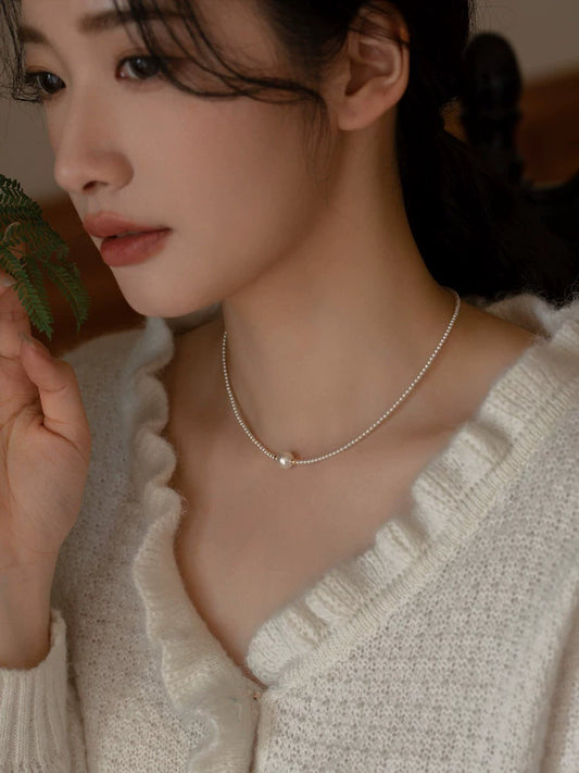 Light Small Pearl Necklace Female