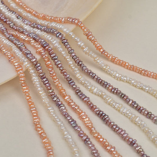 1255 4-5mm Irregularly Stacked Baroque Natural Freshwater Real Pearl Small Pearl Jewelry Accessories Necklace Material