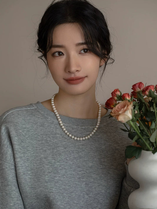 Autumn and Winter Long Atmospheric Natural Freshwater Pearl Necklace Female Genuine High-end Mother Chain Girl