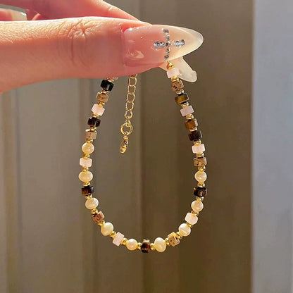 Natural Necklace Bracelet Set Ladies Design Tiger's Eye Bracelet Premium