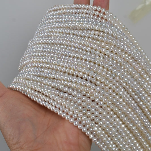 1190 4-5Mm Natural Freshwater Pearl AK Pearl Necklace work in progress Loose Beads DIY Jewelry