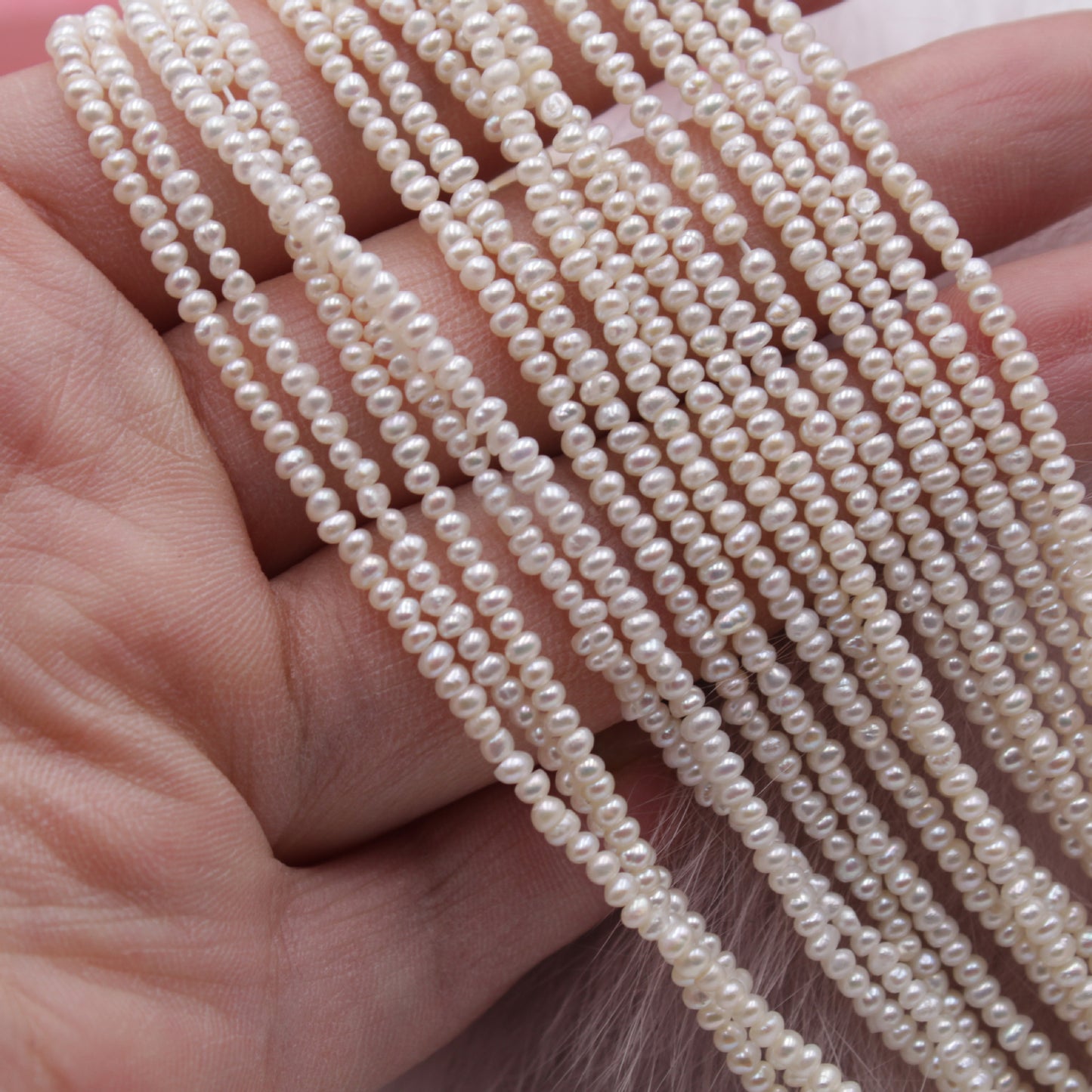 1249 1.8-2 mm Strong Light Small Pearl Handmade DIY