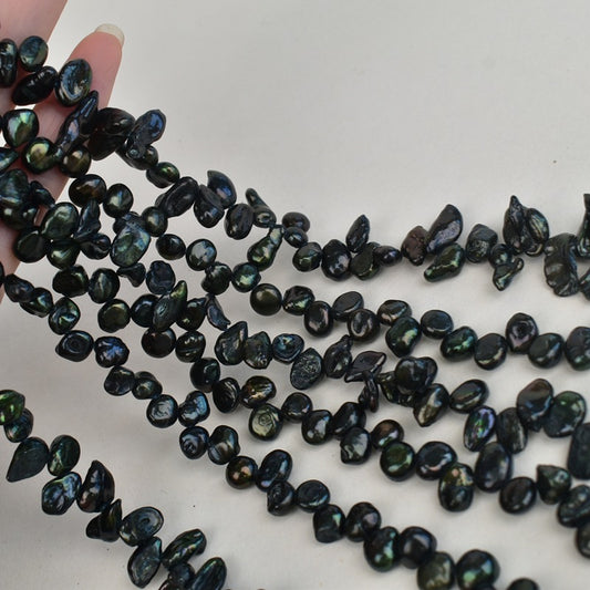 1093 petals irregular black natural freshwater real pearl DIY jewelry