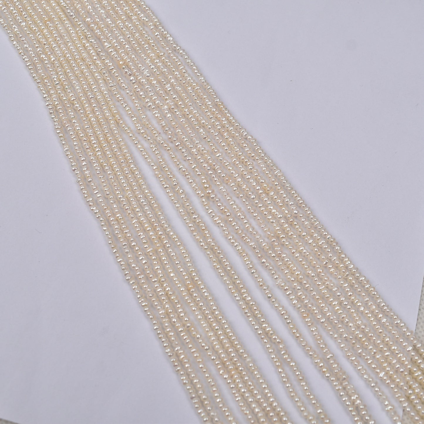 1250 3mm flat natural freshwater pearl DIY necklace small pearl wholesale