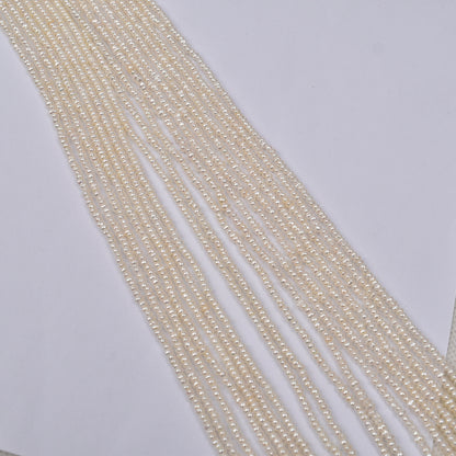 1250 3mm flat natural freshwater pearl DIY necklace small pearl wholesale