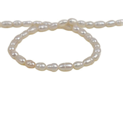 1036 New 5-6mm Threaded Rice Bead Pearl Natural Freshwater Pearl DIY Handmade Jewelry in Stock