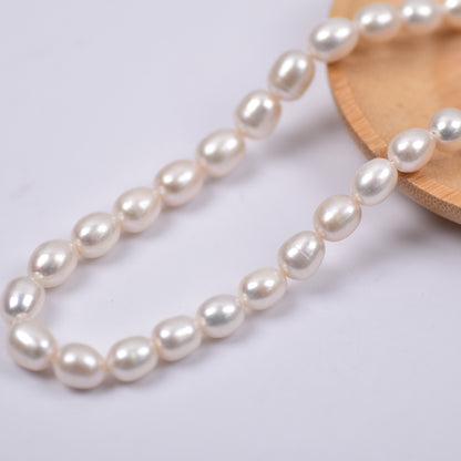1019 Natural Freshwater Pearl Loose Beads 7-8mm Rice BeadsWholesale