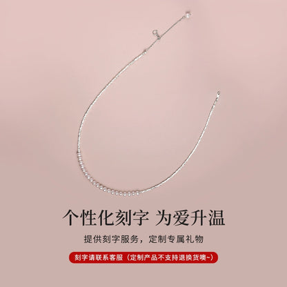 Pearl Necklace Women's Freshwater Strong Light Sterling Silver Shining Smile