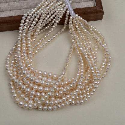 1138 Natural freshwater pearls, necklace work in progress DIY jewelry material