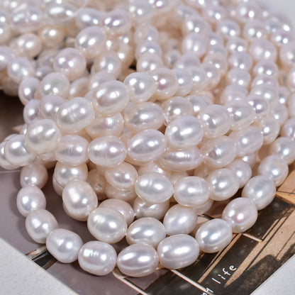 1014 Natural freshwater pearl loose beads 10-11MM rice beads handmade DIY beading materials work in progress Raw material accessories