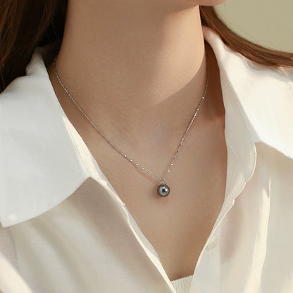 Zhengyuan Single Pearl Pendant Necklace Ladies Exquisite S925 Sterling Silver