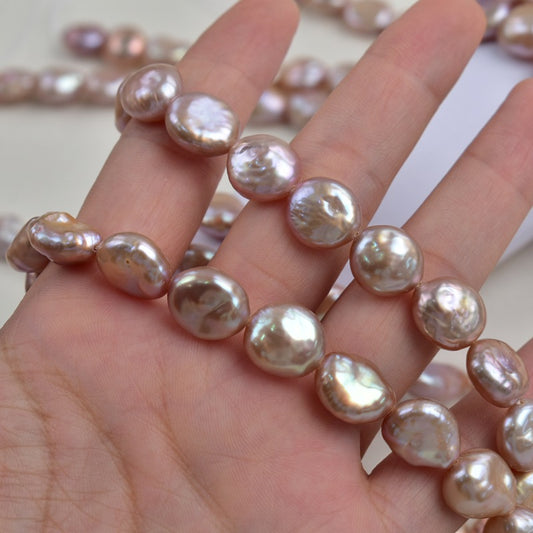 1071 11-12Mm Intense Purple Baroque Button Pearl