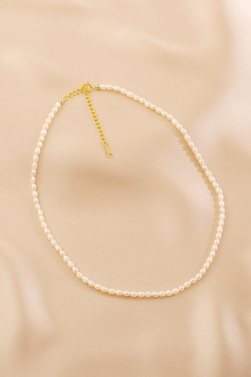 Natural Freshwater Millet Pearl Necklace Ladies Summer