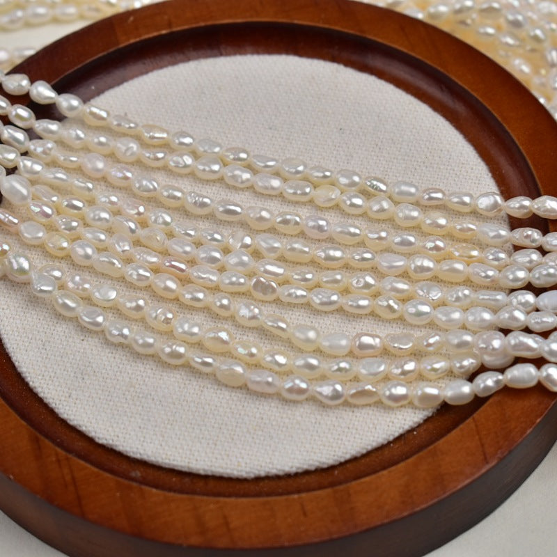 1309 3-4Mm Baroque, Pearl Natural Freshwater Profile Pearl