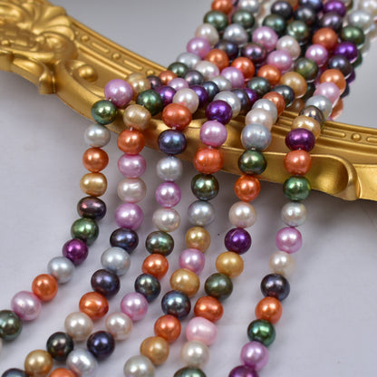 1125 7-8Mm work in progress DIY jewelry necklace bracelet wholesale natural freshwater pearl