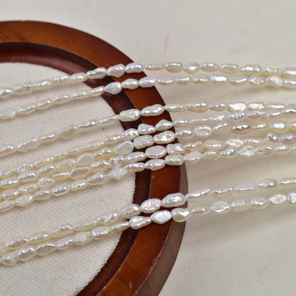 1310 4-5mm Baroque straight-hole pearl, natural freshwater pearl