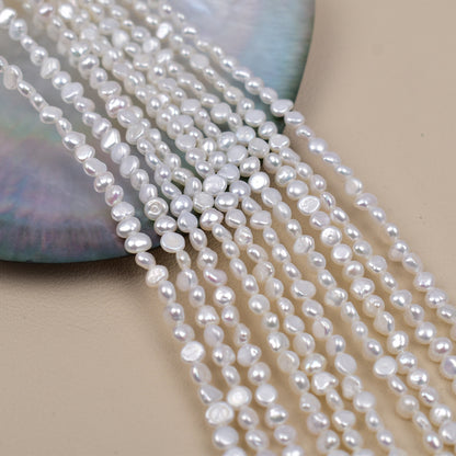 1205 4-5Mm Natural Freshwater Pearl, Baroque Shaped Pearl Loose Bead DIY