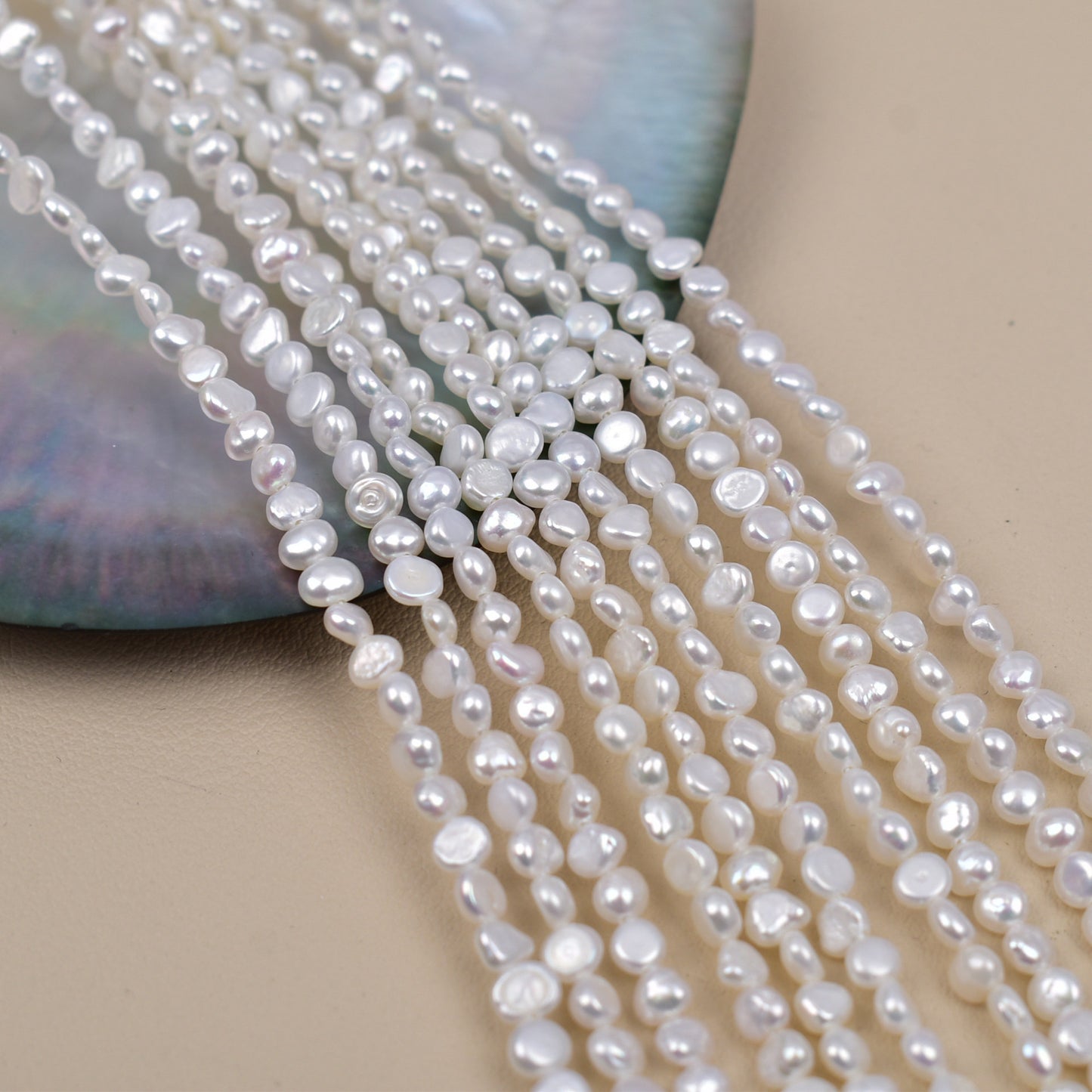 1205 4-5Mm Natural Freshwater Pearl, Baroque Shaped Pearl Loose Bead DIY