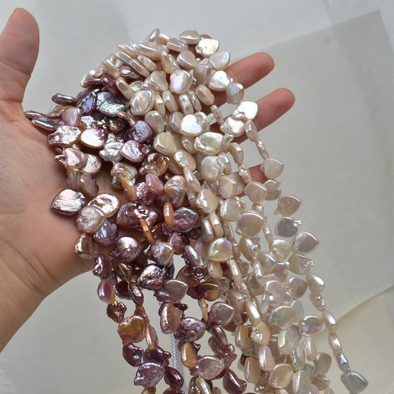 1080 Natural White Love Shaped Freshwater Pearl Edge Hole Irregular Heart Shaped Baroque Pearl