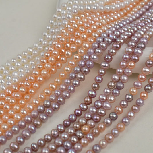 1178 5-6Mm nearly round pink purple pearl work in progress