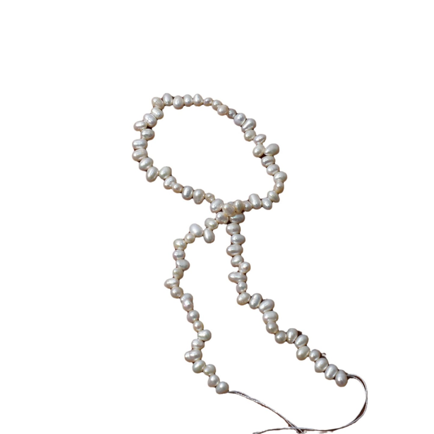 1027 Strong Light  Side Hole Rice Beads about 4-5mm Natural Freshwater Pearl Beads Handmade