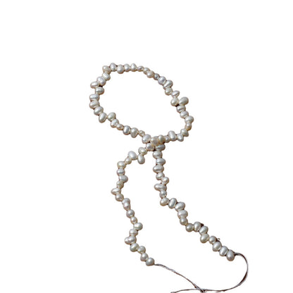 1027 Strong Light  Side Hole Rice Beads about 4-5mm Natural Freshwater Pearl Beads Handmade