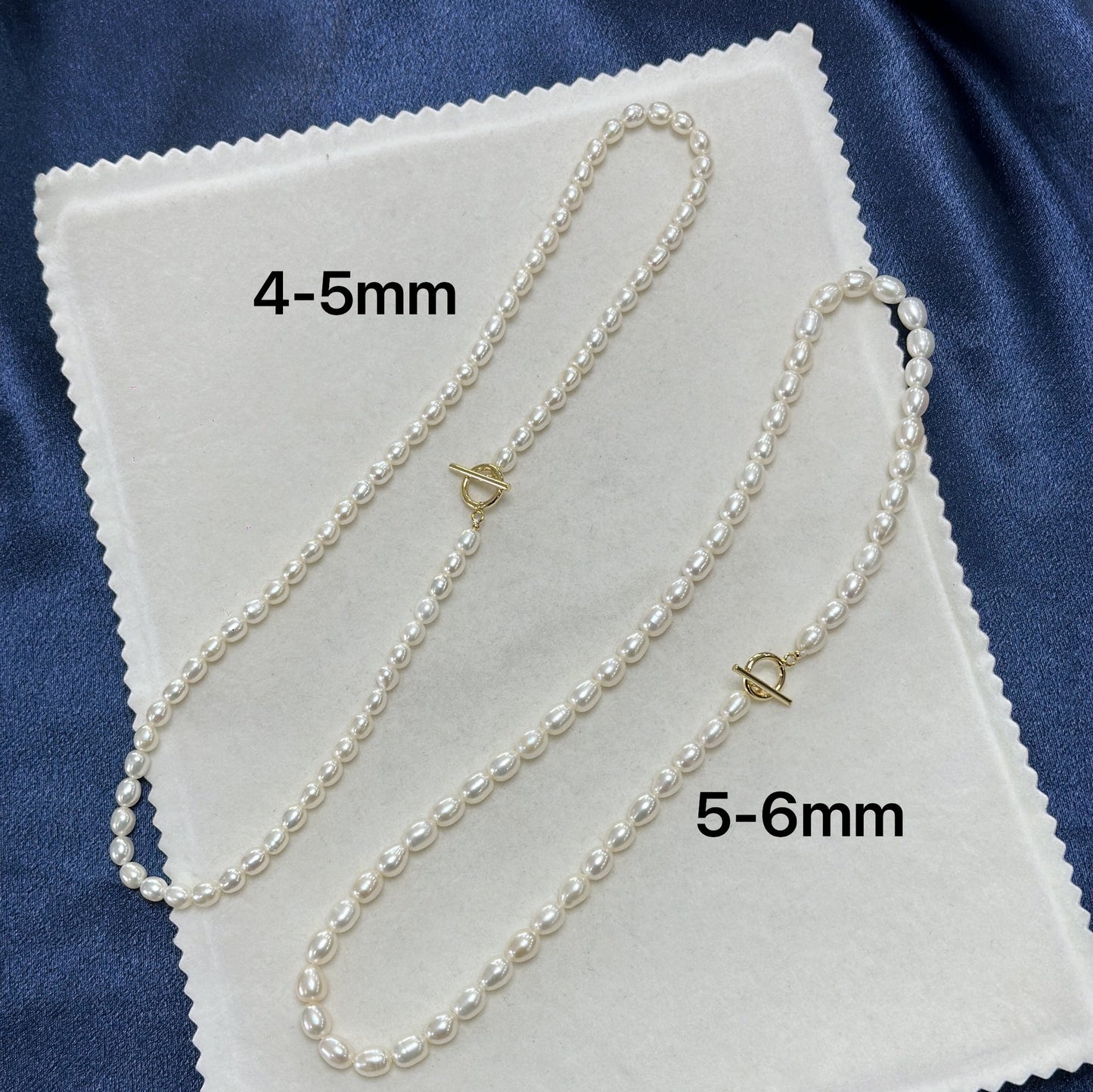 4-6Mm Strong Light Freshwater Pearl Rice Bead Necklace Ot Buckle Jewelry Accessories Sweater Chain