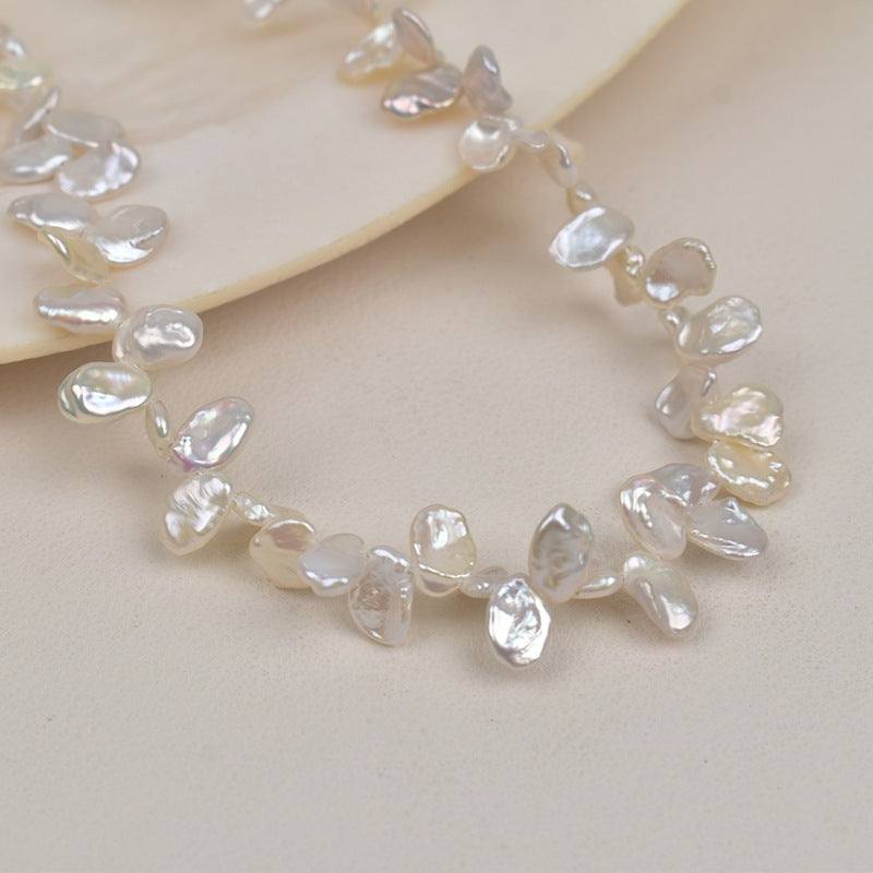 1081 Natural Silver Grey White Gold Panax Notoginseng Petals Baroque Natural Freshwater Pearl