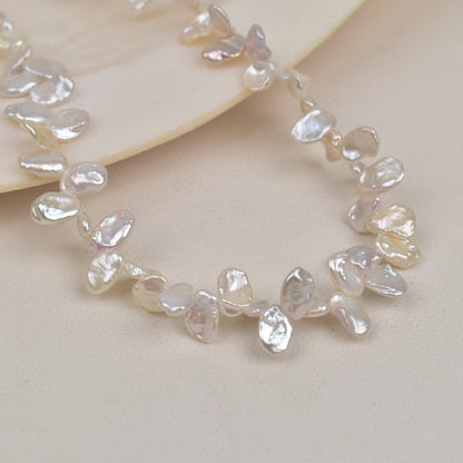 1081 Natural Silver Grey White Gold Panax Notoginseng Petals Baroque Natural Freshwater Pearl