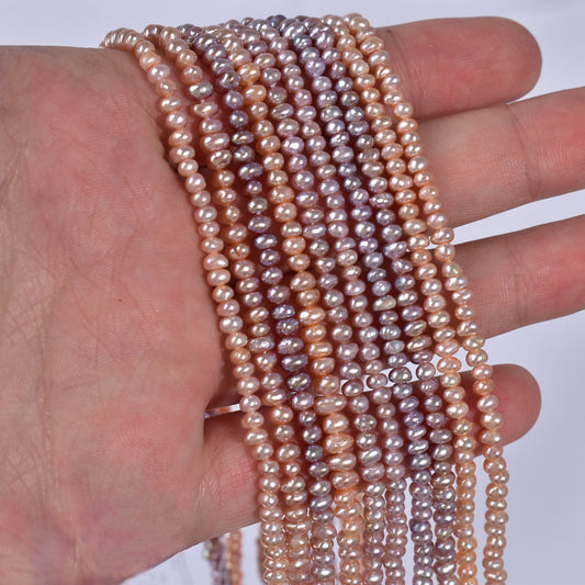 1204 Natural freshwater pearls 2-3mm color, flat beads work in progress DIY factory direct sales