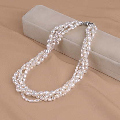 Sky freshwater pearl necklace female alien baroque multi-layer stacking fashion European and American retro XL108