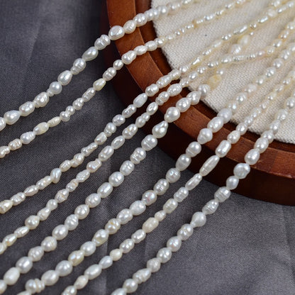 1007 Natural freshwater 2-3-4 mm rice beads freshwater pearl necklace