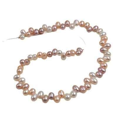 1026 40Cm Long, Strong Light 7-8mm Colored Rice Beads Natural Freshwater Pearl