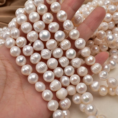 1157 10-11Mm Round Beads Natural Freshwater Pearl DIY Bracelet Necklace work in progress Pearl Loose Beads