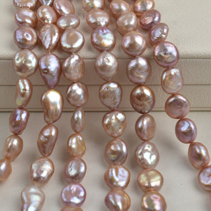 1071 11-12Mm Intense Purple Baroque Button Pearl