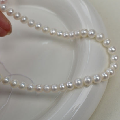 1178 5-6Mm nearly round pink purple pearl work in progress